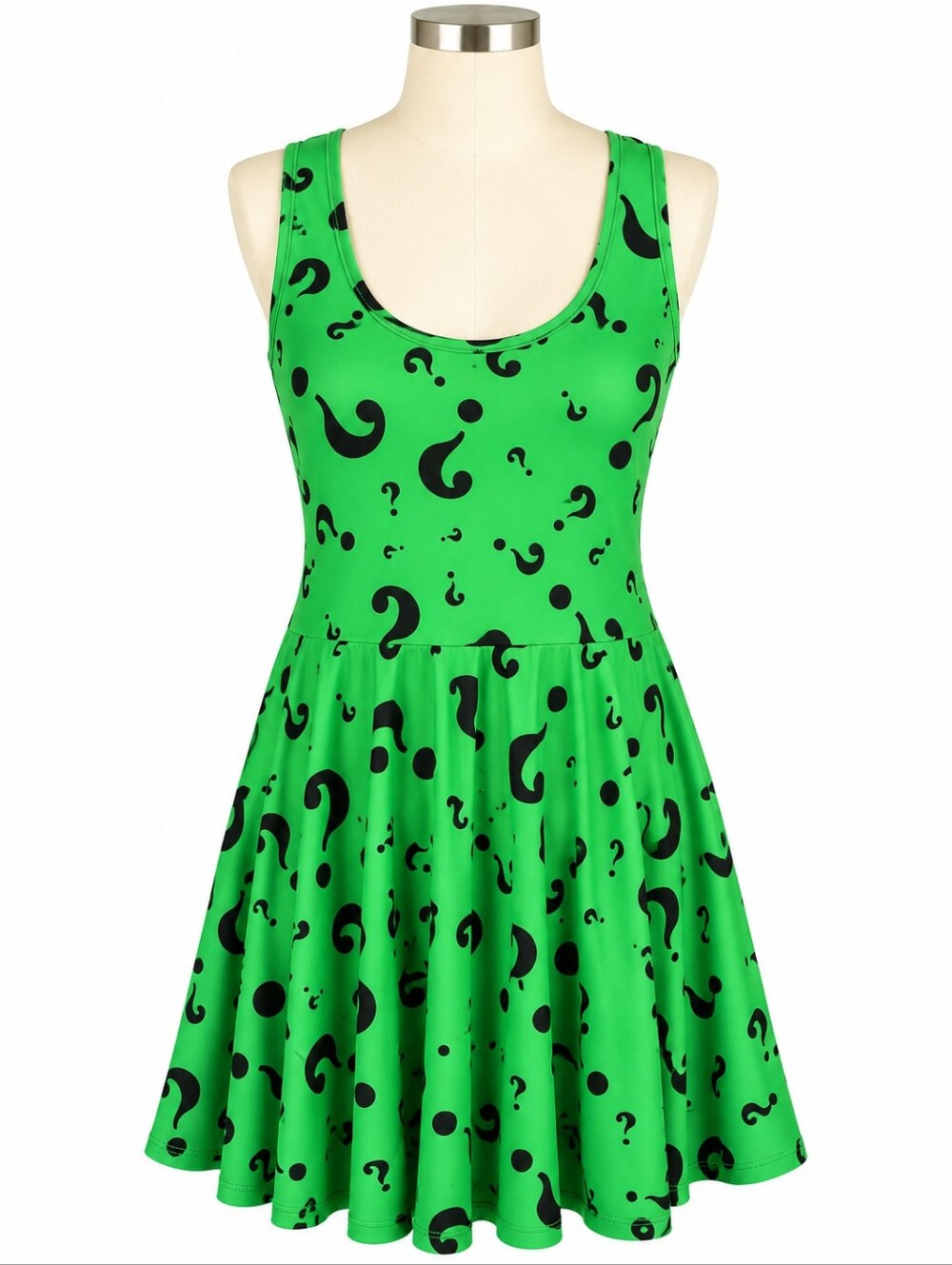Black Milk Clothing DC Comics The Riddler Green Skater Dress Sz M Halloween